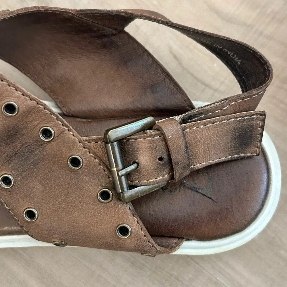 Bed Stu  Studded Sandals Brown Size 7 - Image 12