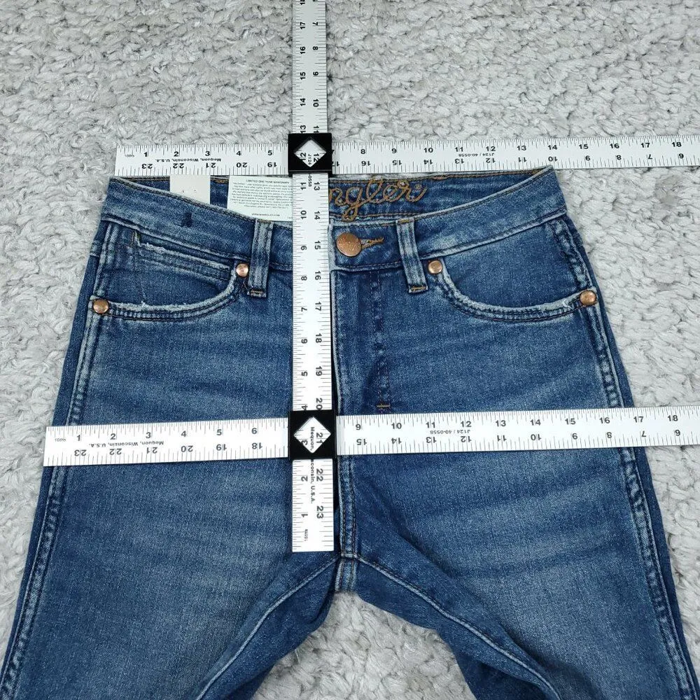 Wrangler Retro Bailey High Rise Trouser Boot Bootcut Jeans Blue Size 27 x 30 - Image 7