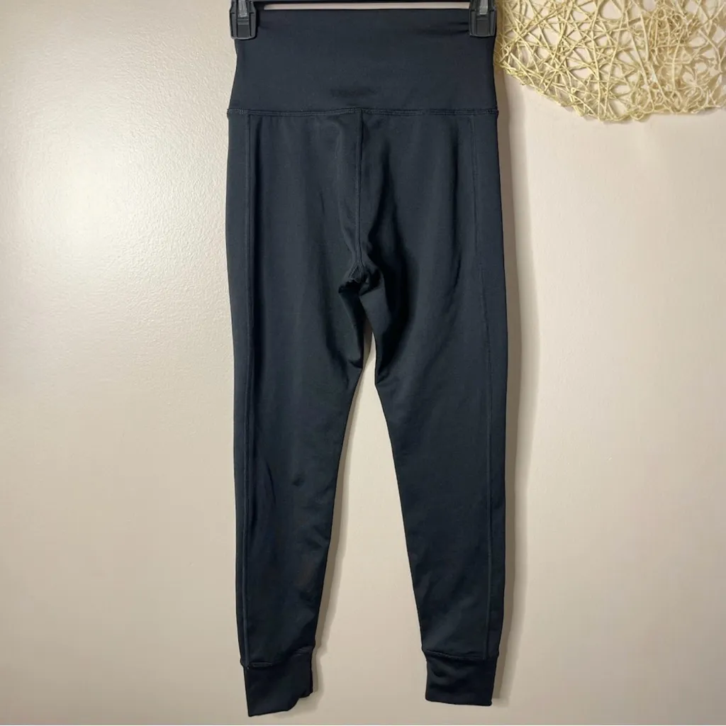 Aerie OFFLINE Hi-Rise Black Warmup Fleece Leggings - small - Image 2
