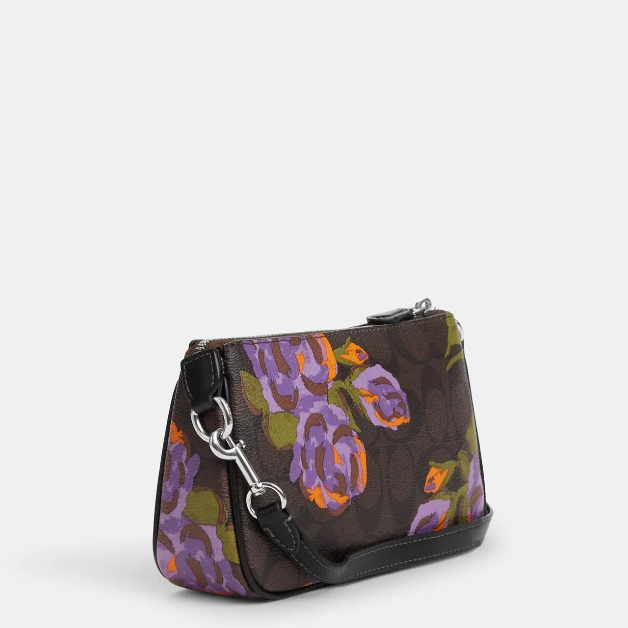 Coach Signature Canvas With Rose Print Nolita 19 Bag - Image 2