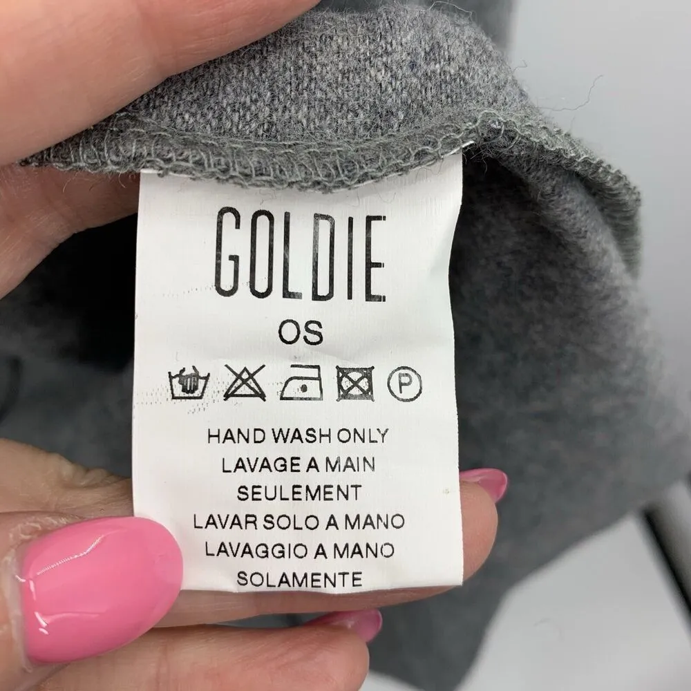 Goldie London Size OS Cardigan Falling Out Wool Blend Oversized Shawl Collar Gray - Image 8