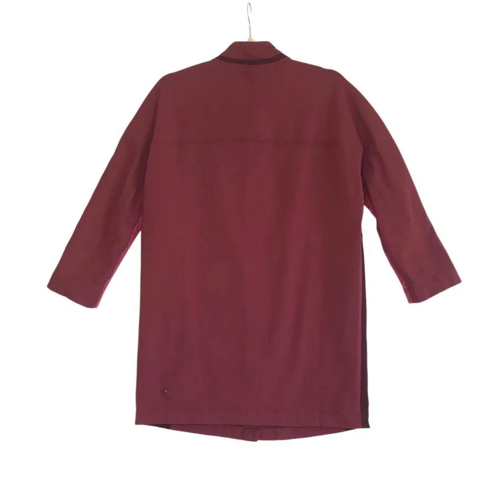 LULULEMON Cocoon Car Coat Women XS Bramble Rust Berry Comfort Sporty Lifestyle Red - Image 5
