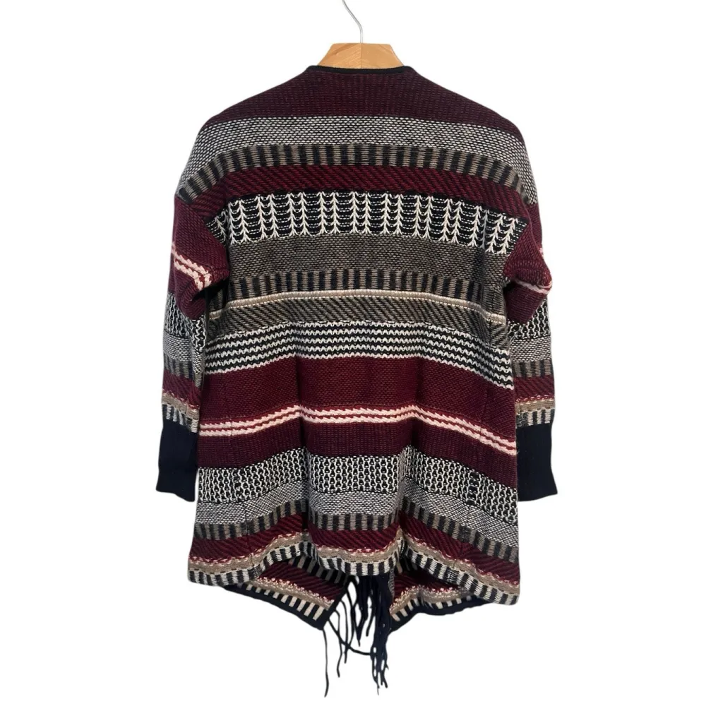 Autumn Cashmere Open Cardigan Sweater Womens Size M Woven Long Sleeve Western - Image 9