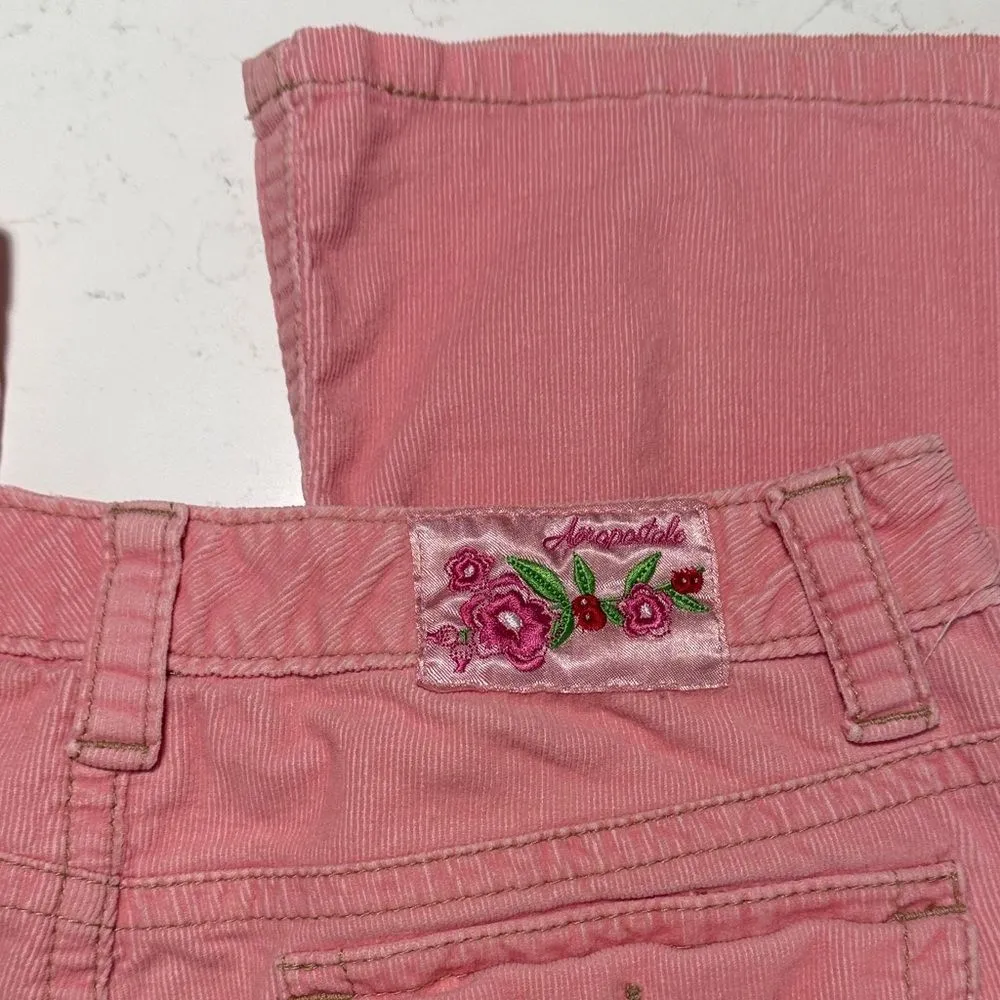 Aeropostale Women's corduroy bootcut Jeans in Soft Pink.  Size 5-6 Long. - Image 4