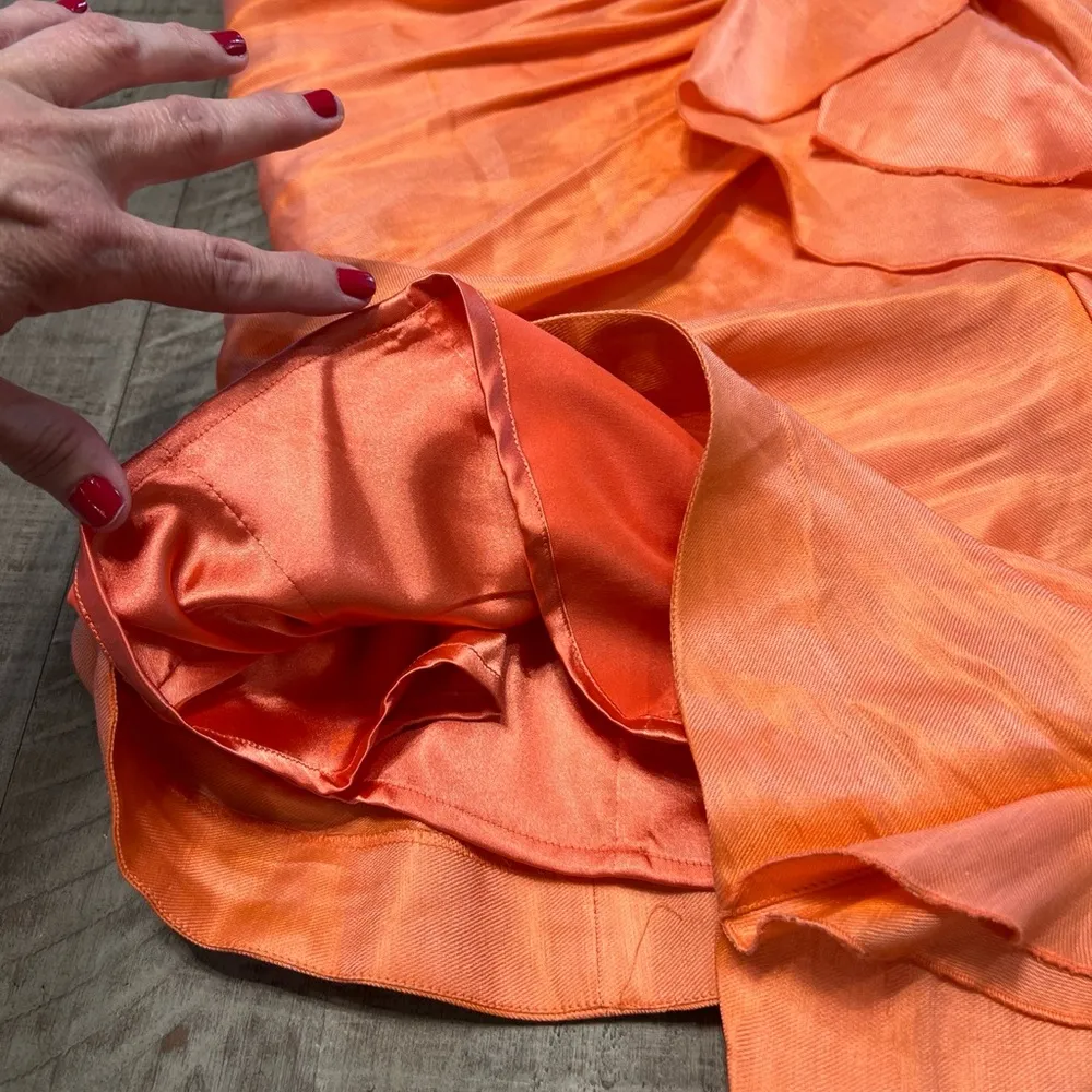 BEBE Vintage Vanna style coral mini cocktail dress - Image 3