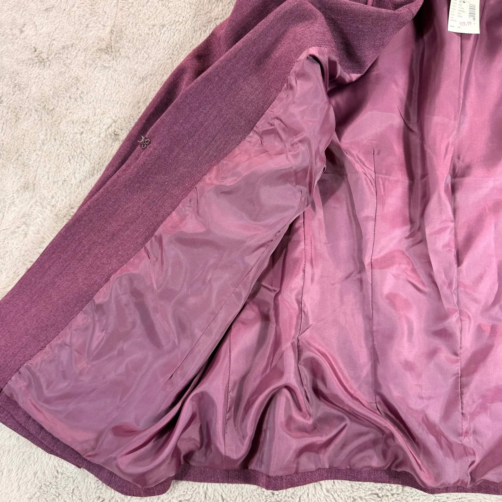 NWT Lane Bryant Women's Purple Blazer Jacket Size 18‎ Career Business Office - Image 7