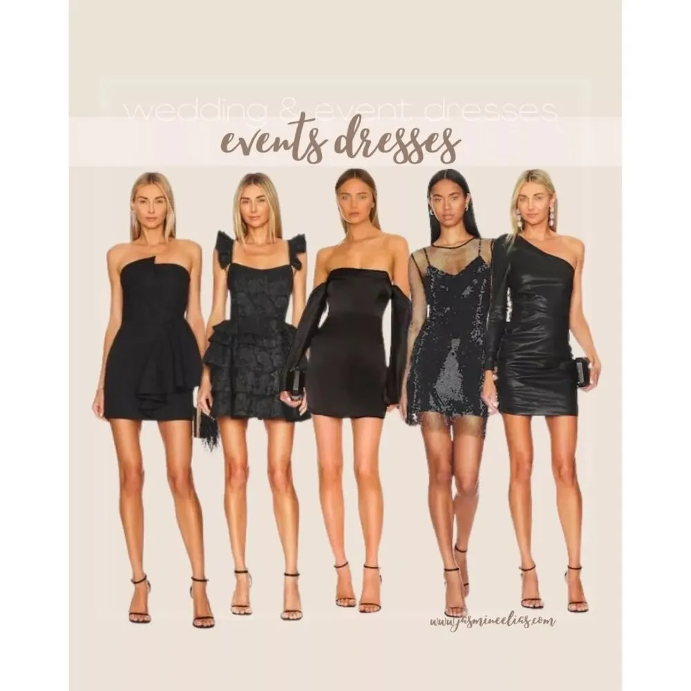 Camila Coelho Charlie Mini Dress in Black Medium New Womens Cocktail Party - Image 11