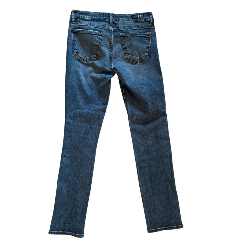 KUT from the Kloth | Catherine Boyfriend Jeans Medium Wash Size 2 Distressed - Image 4