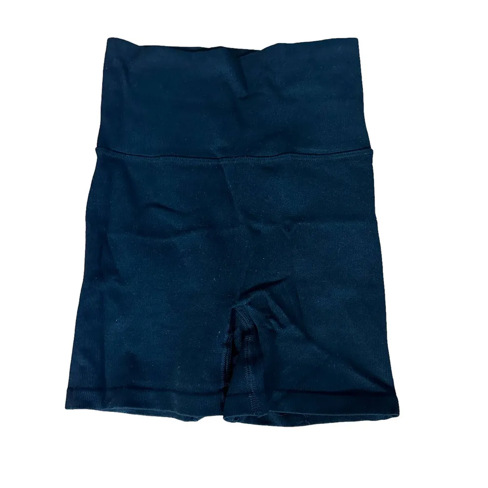 Revolve Black Biker Shorts Black XXS XS High Rise Compression USA Ribbed $58 - Image 5