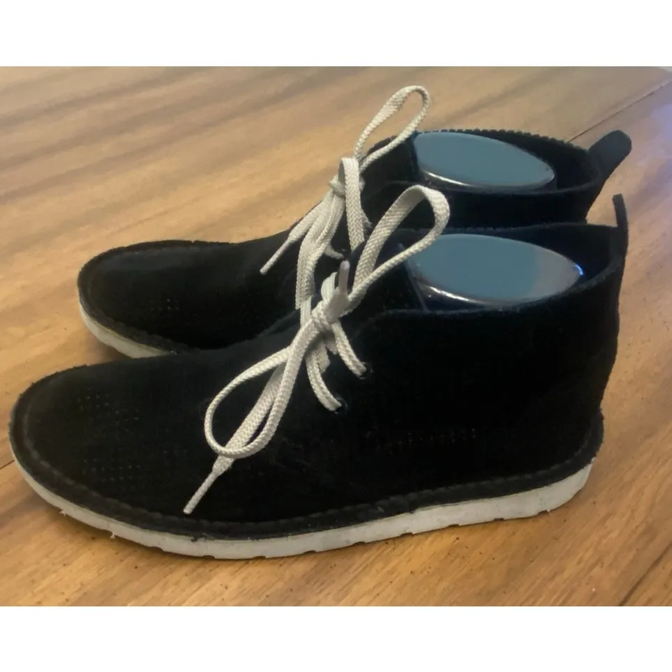 Clarks Originals Black Suede Chukka Ankle Boots Women’s 8 EU 39 Crepe Sole - Image 2