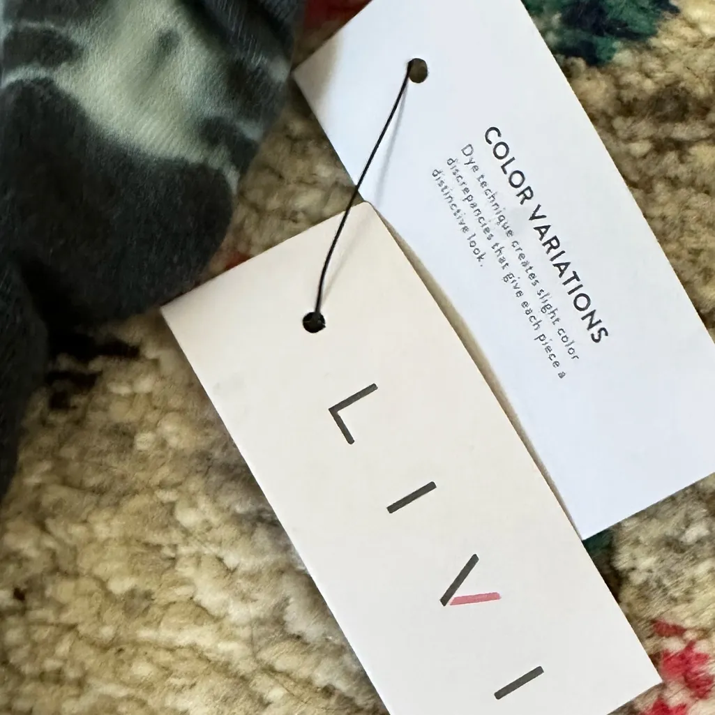 LIVI Lane Bryant HOODED TIE DYE BLUE WHITE Sweatshirt COVERUP Dress Size undefined - Image 8