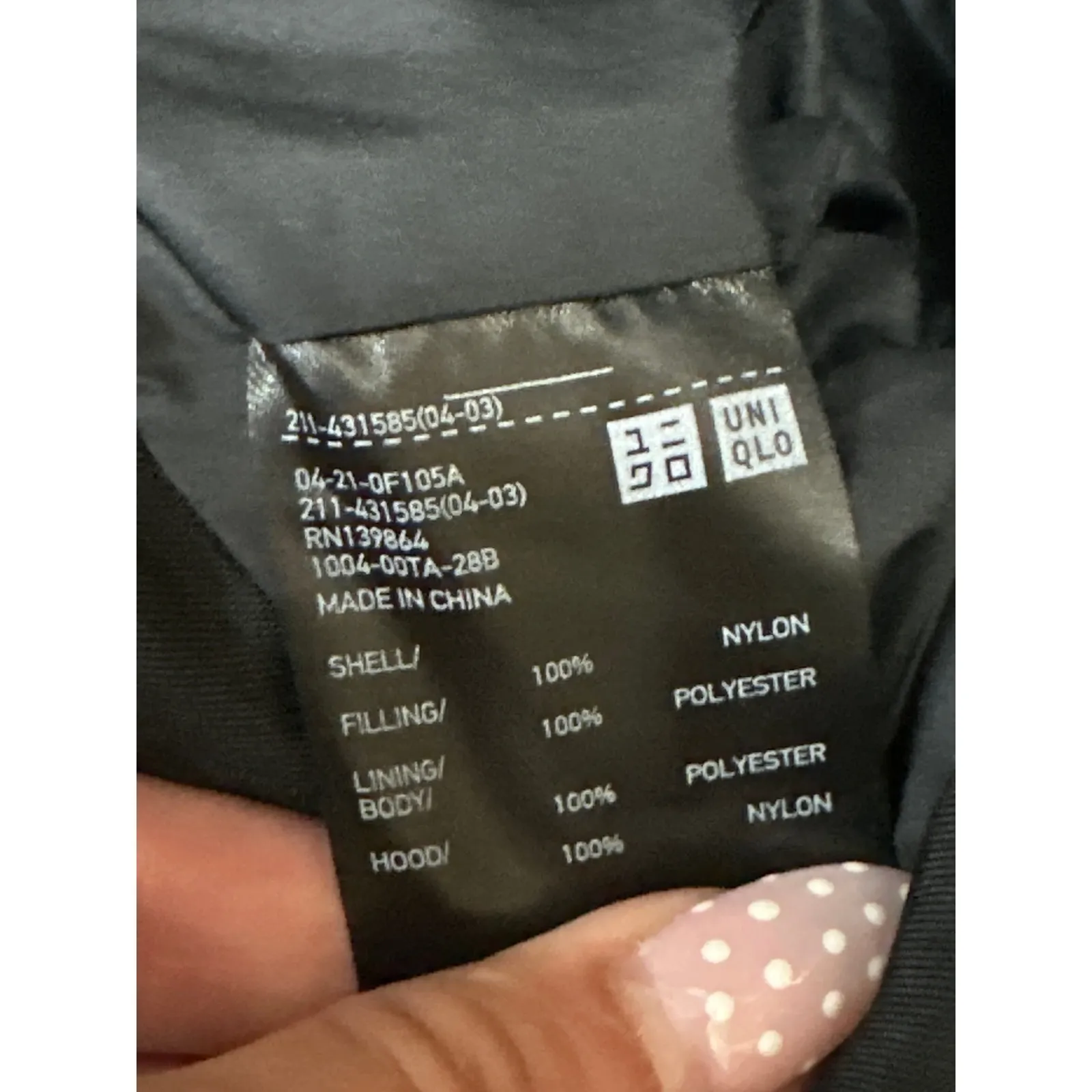 Uniqlo Women's Black Puffer Quilter Hoodie Hooded Full Zip Parka Jacket Size M - Image 5