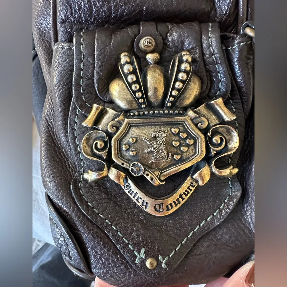 Authentic Rare Vintage Juicy Couture Real Leather Royal Chain Purse - Image 16