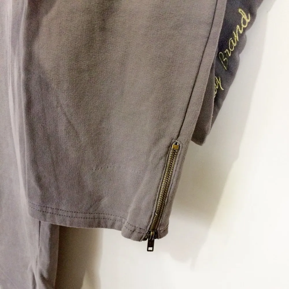 Replay women's S ankle zip pocket thin stretch jogger lounge workout sweatpants Gray - Image 4