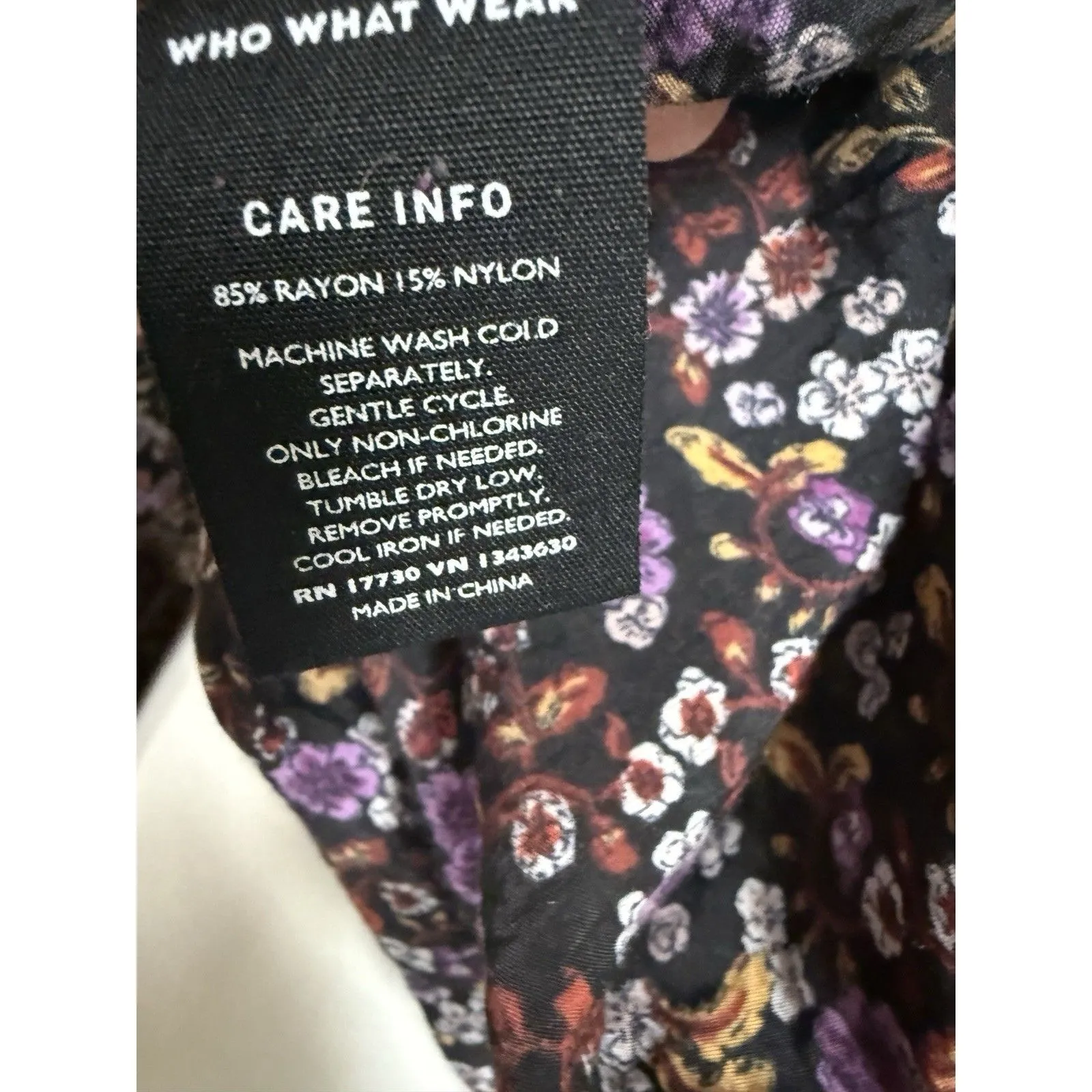 Who What Wear Praire Blouse XXL Dark Floral Victorian Ruffles L/s Prarie Cottage - Image 5