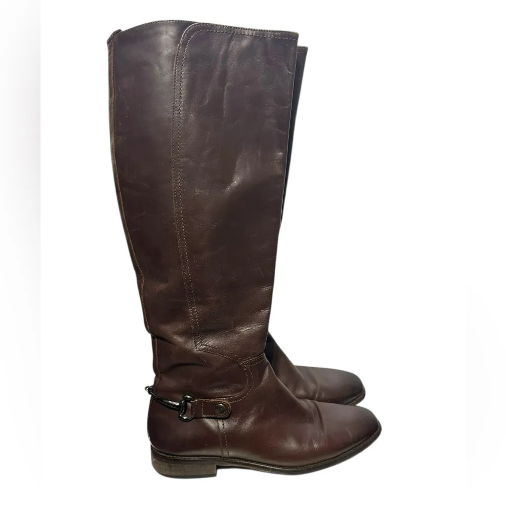 Joan & David Zahari Leather Horsebit Boots 8.5 - Image 3