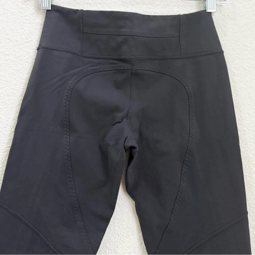 LULULEMON Athletica Black Dressage Pant Ruffled Ankle Zip Leggings Size 6 - Image 11