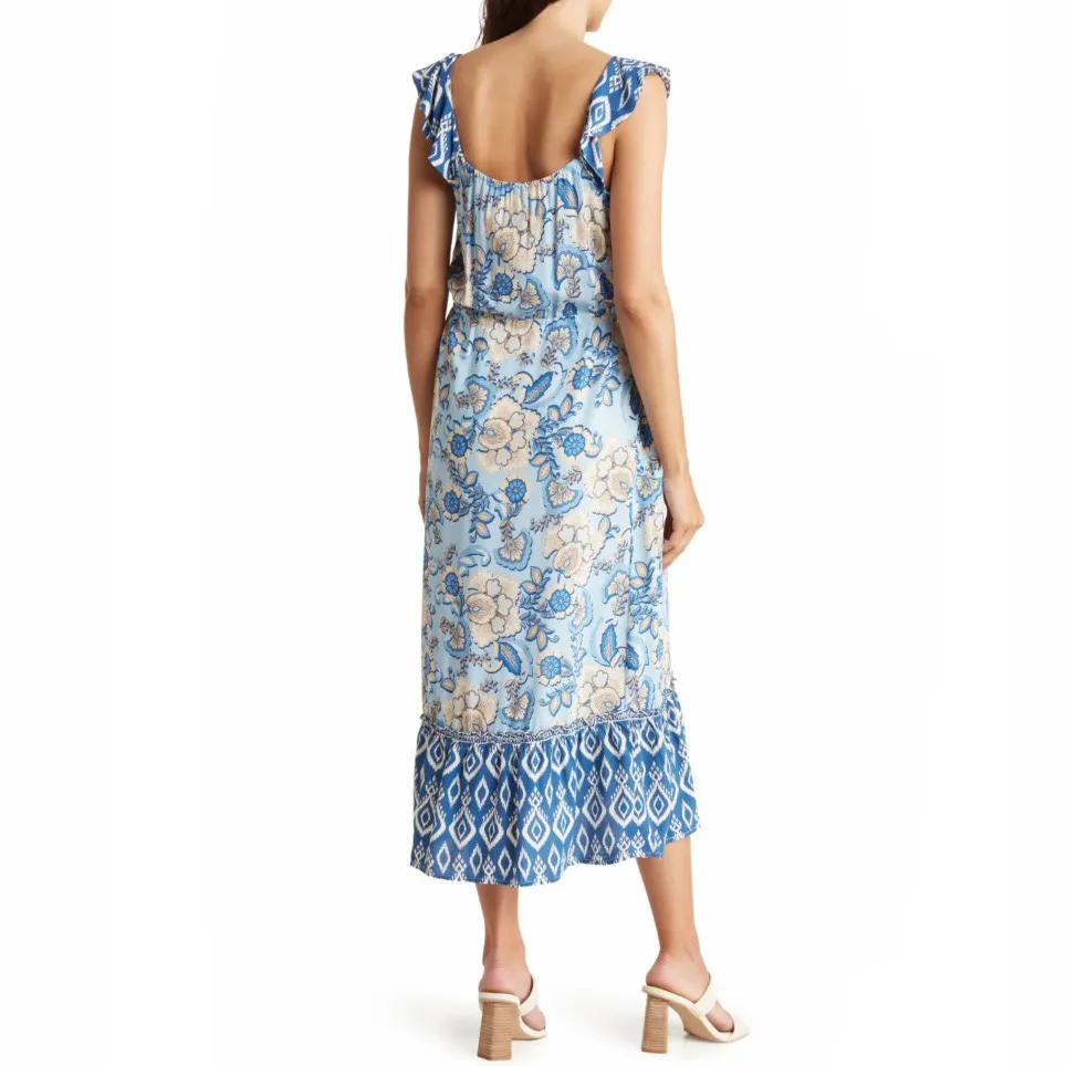 Casa Cabana Blue Paisley Patterned Midi Dress - Image 2