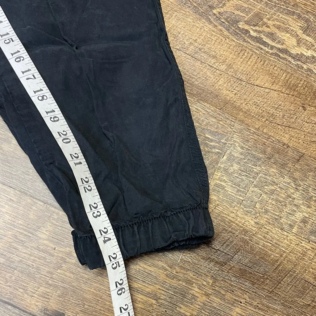 American Eagle Lyocell Baggy Jogger Cargo Pants High Rise Womens Small Black - Image 9