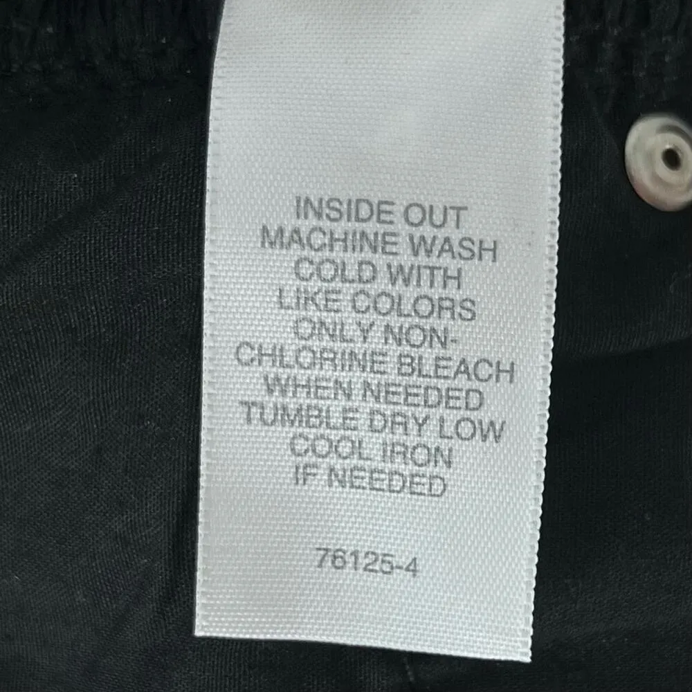 Bisou Bisou Michele Bohbot Womens Skinny Jeans Black with Gold Embroidery Size 4 - Image 8