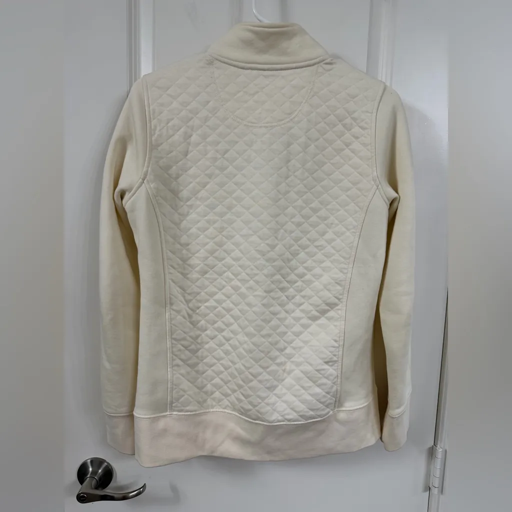 L.L. Bean Women's Cream Quilted Puffer Jacket - Image 6