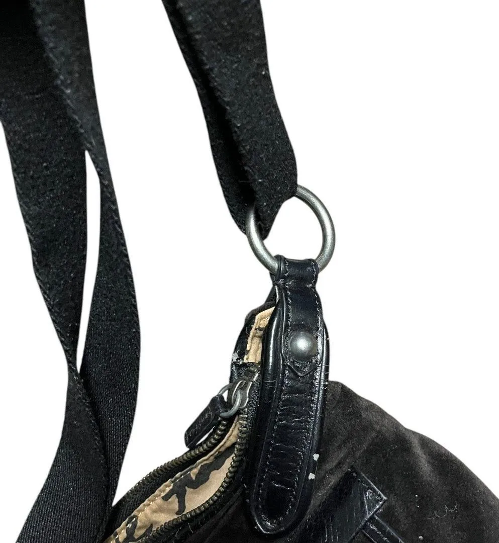 Juicy Couture Vintage  Y2K  black velvet Juicy chain detail crossbody rare - Image 17
