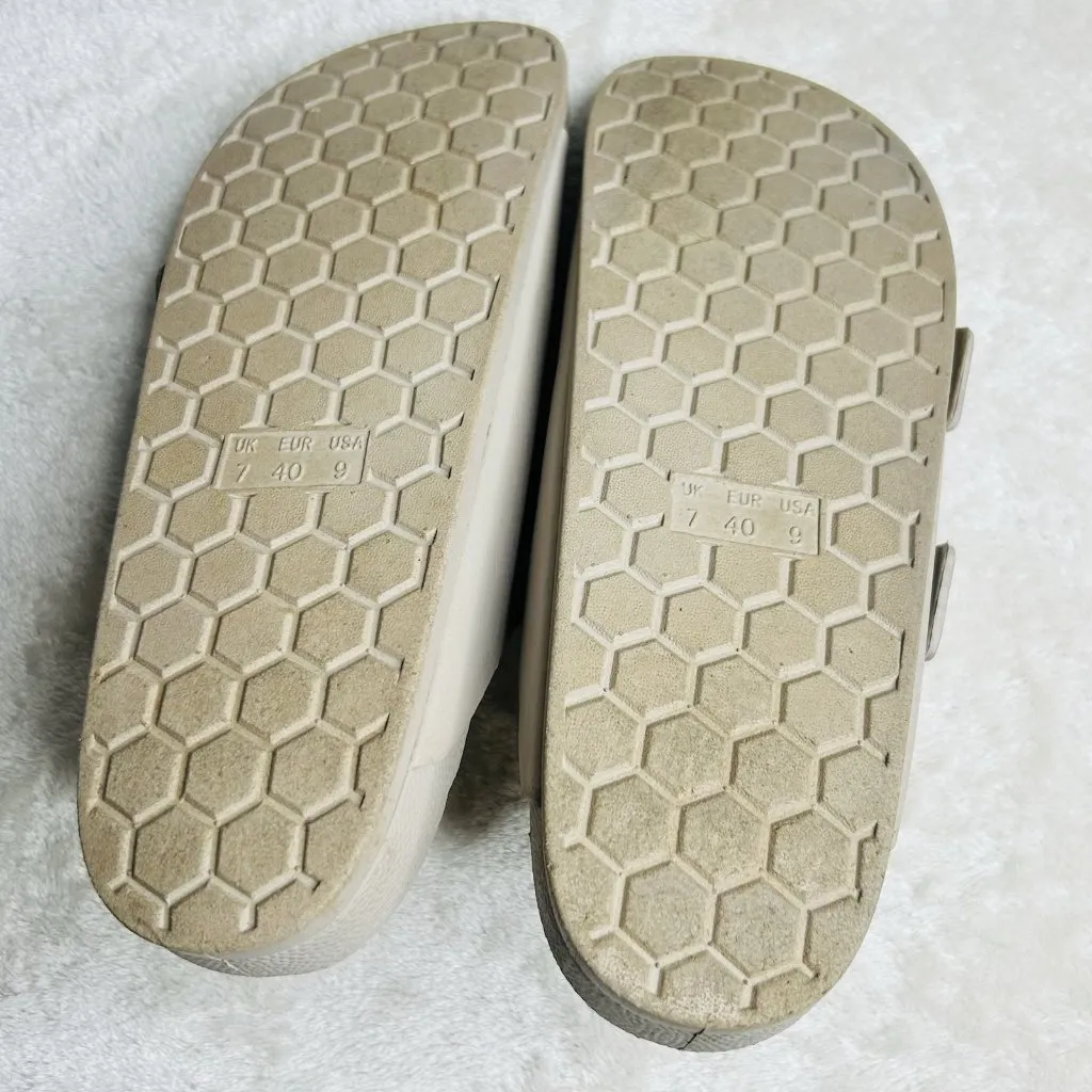 MIA Women's Jasmin Taupe Slide Sandal w/ Adjustable Buckle Straps Size 9 - Image 7