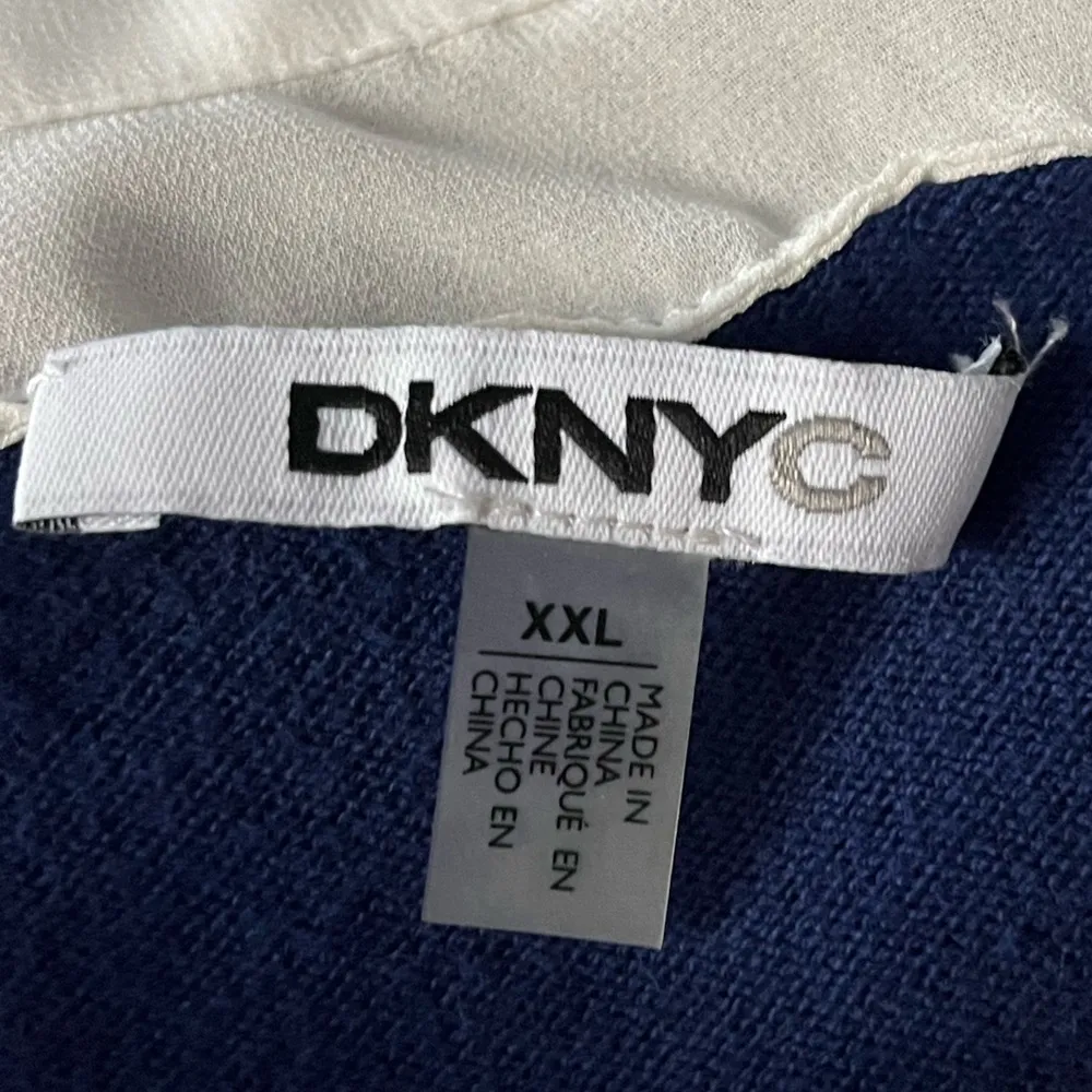 DKNYC Lightweight Layered Look Sweater Blue Size XXL - Image 3