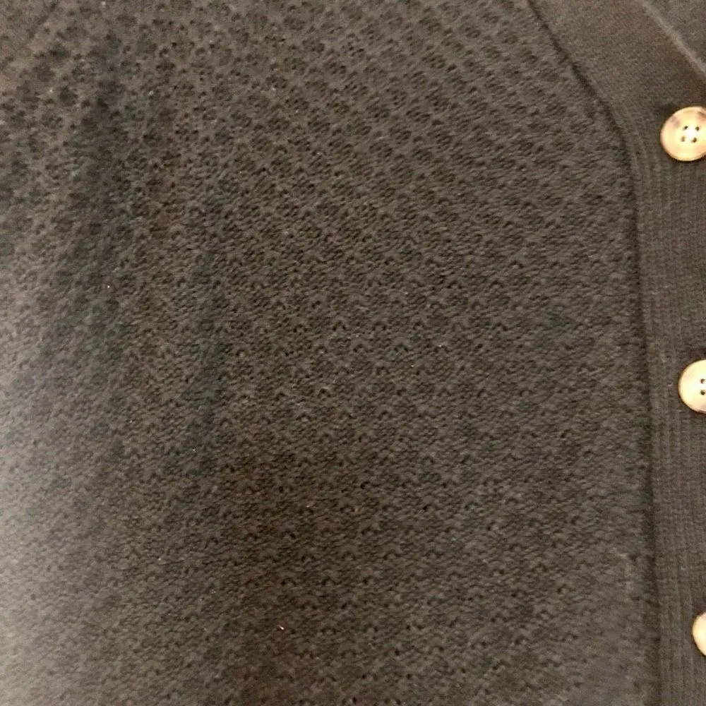 Christopher & Banks Women’s Knitted Black Cardigan Size Large - Image 3