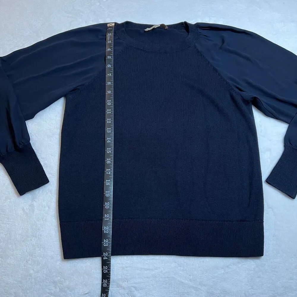 LOFT Crewneck Mixed Media Pullover Sweater Size Small Office Nautical Casual - Image 7