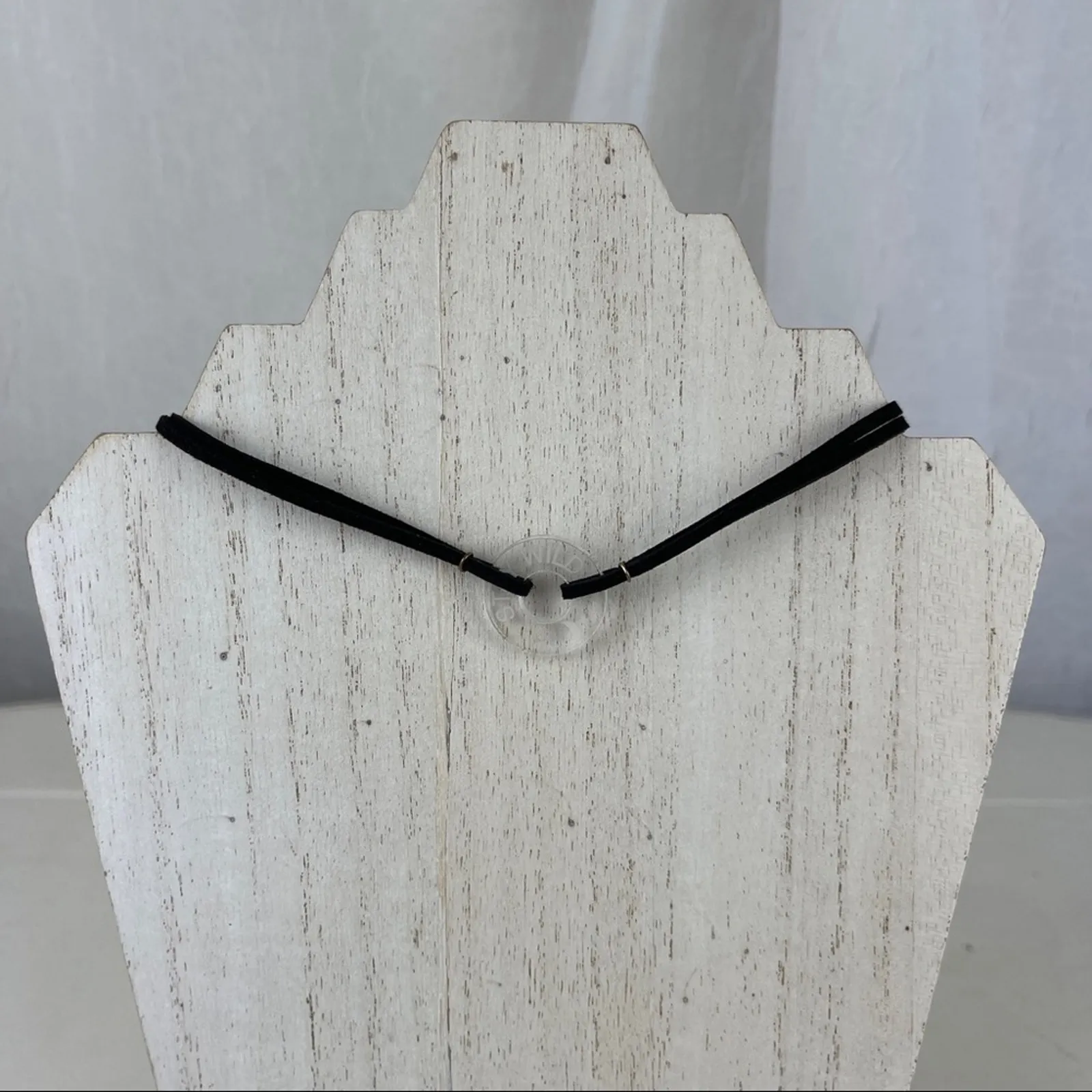 Life Token Stay Wild Crescent Moon Choker Necklace Black Faux Leather Chain NWOT - Image 7