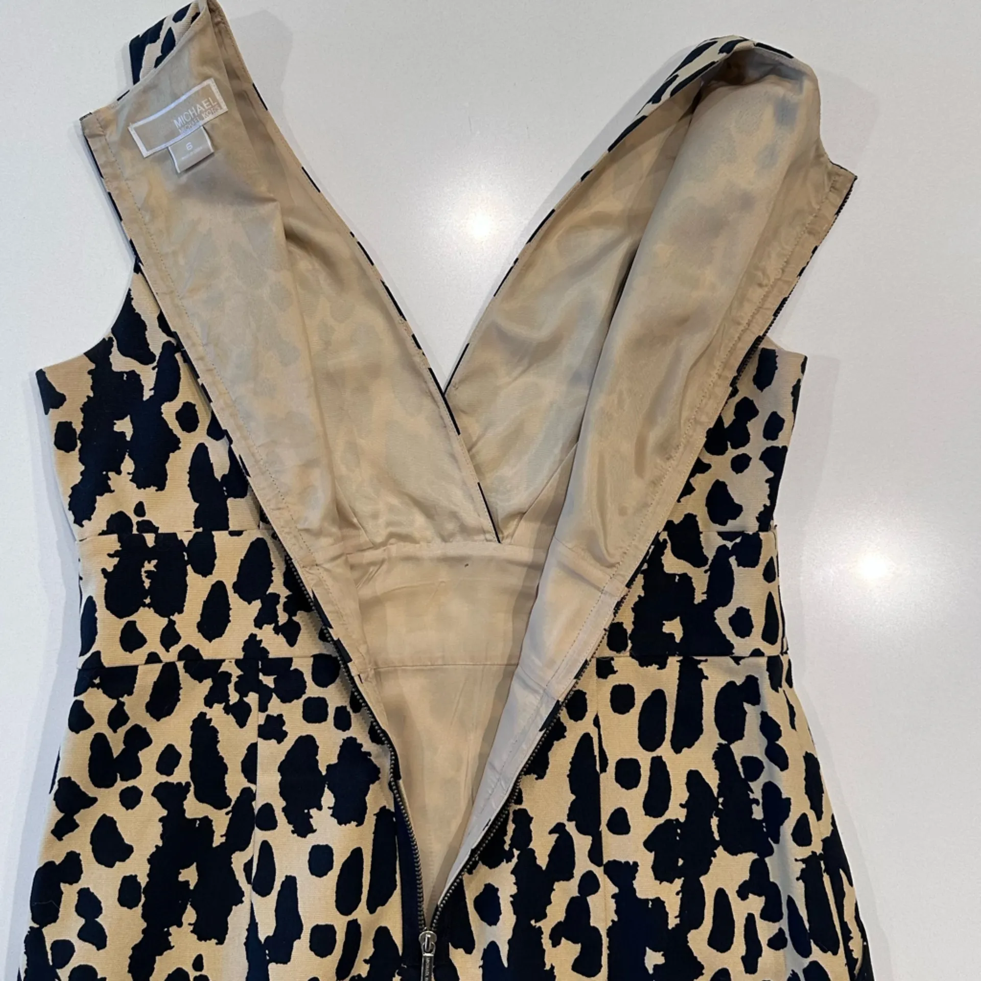 Michael‎ Kors Animal Print Sheath Dress Size 6 - Image 4