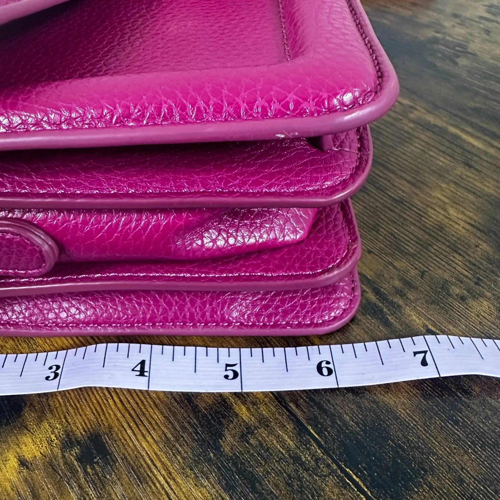 Versace Jeans Couture Pink Pebbled Gold Accent Crossbody Bag Purse Shoulder Hand - Image 15