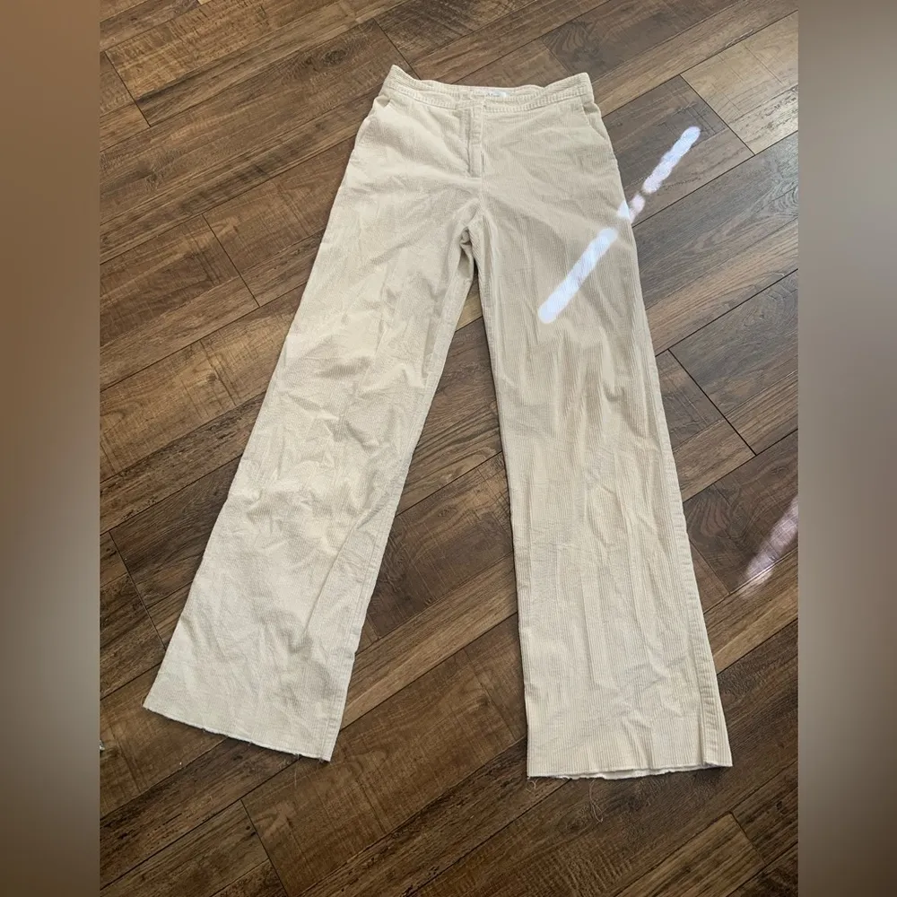 Max Mara cream Corduroy trouser pants made in Italy fall casual classic designer - Image 2