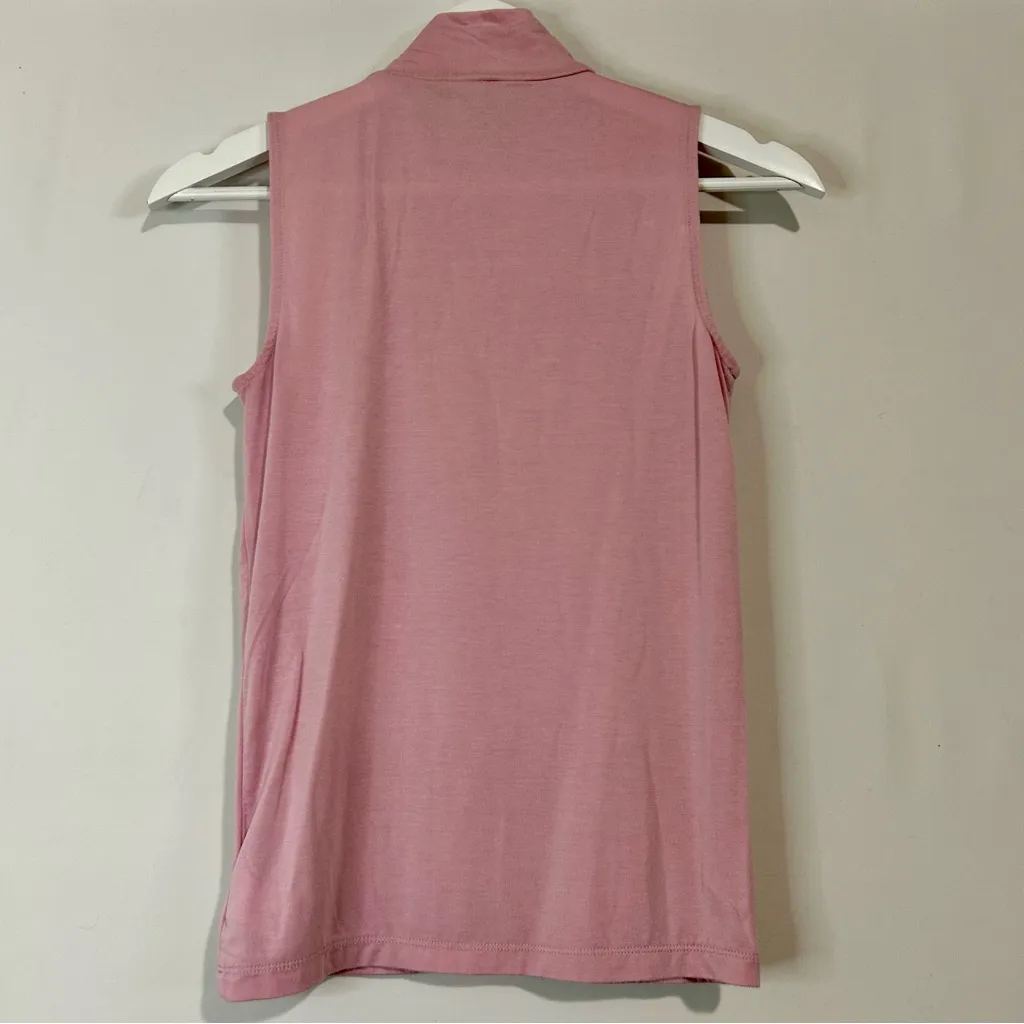 J. Crew Women’s Sleeveless Mockneck Tank Top Pink Size XS EUC Spring Girly Cute - Image 9