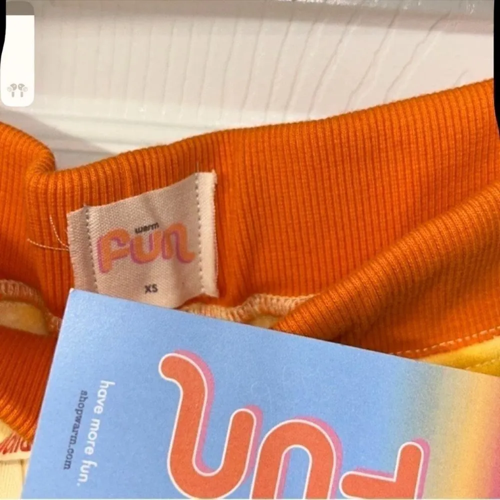 Warm Yellow Tye Dye Cropped
Sweatpants(Size XS) Yellow - Image 8