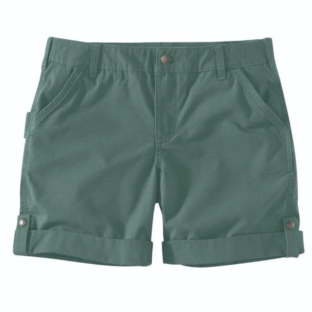 Carhartt Women's 14 Shorts 104213 MKG Musk Green 9" Ripstop Rugged Flex 5 Pocket - Image 2
