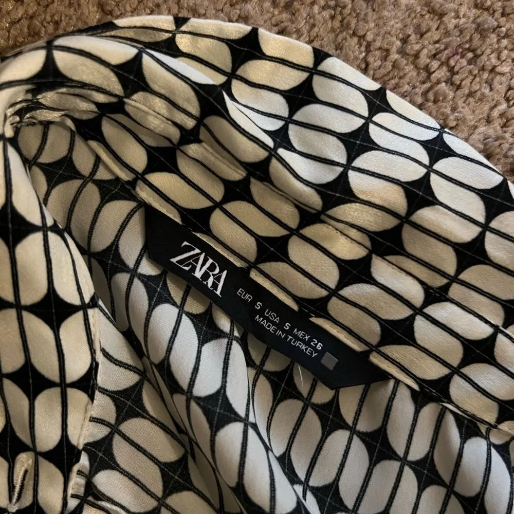 Zara small white button down blouse - Image 8