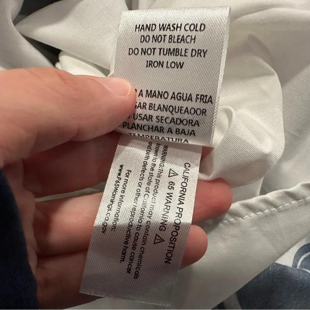 Hyacinth House Tuckernuck Navy White Wilhelmina Dress Large L NEW Blue - Image 9