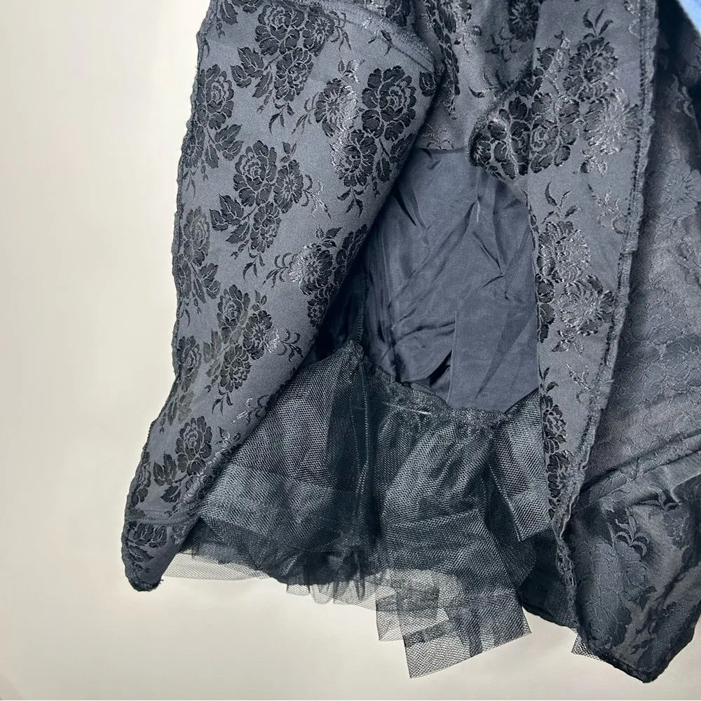 Vintage 90s 1990s deadstock new Black halter V-neck A-line Mini Dress Ariana - Image 6