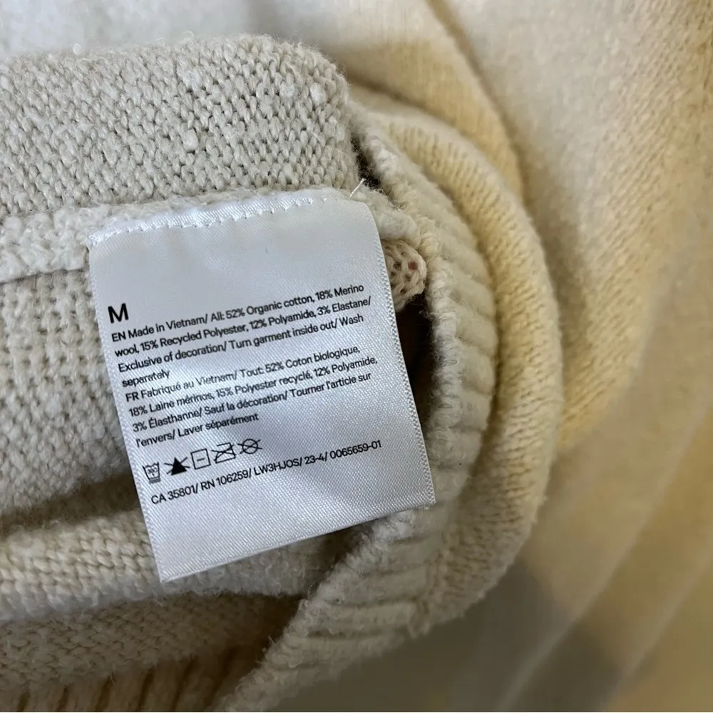 Lululemon Brushed Cotton Merino Blend Crewneck Sweater Pullover Womens Size M - Image 6