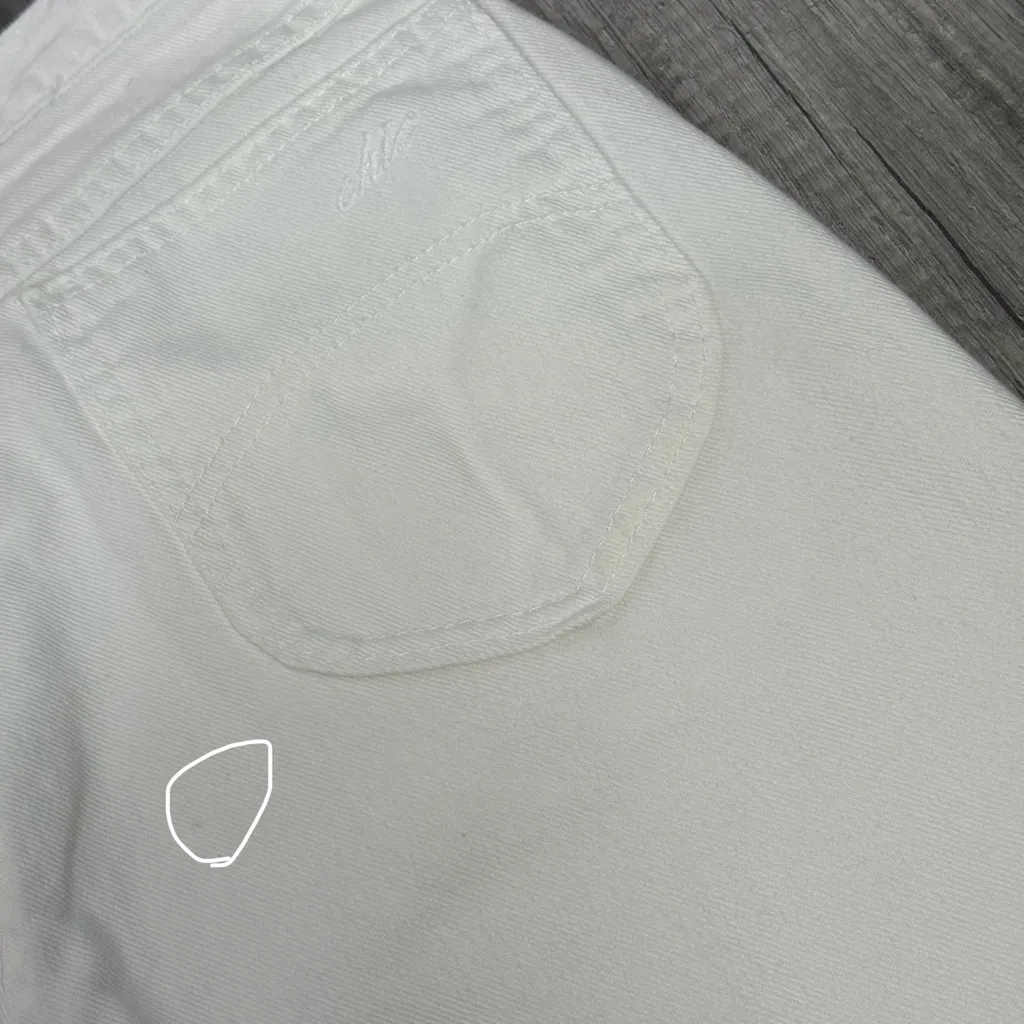 24 Waist VINT Chic White High Waisted Denim Shorts Jorts Made in USA 90s Summer - Image 6