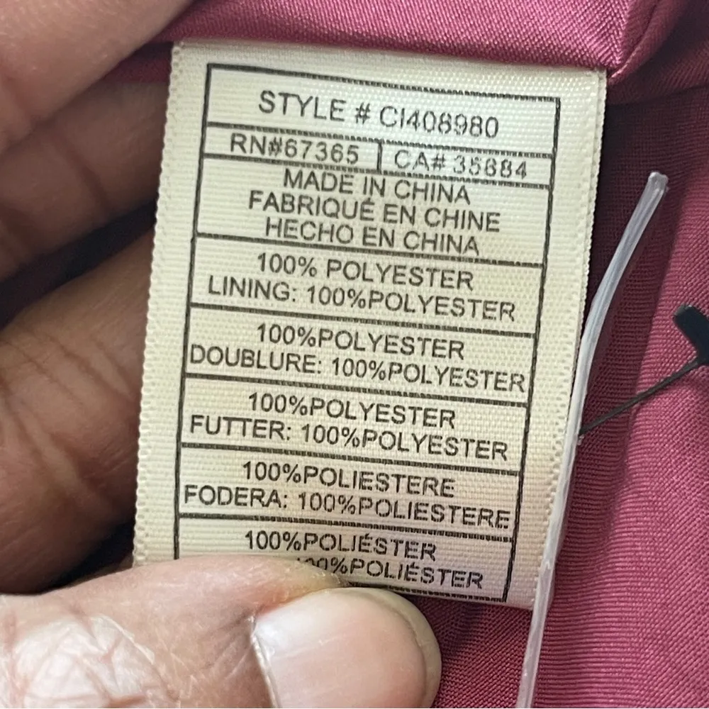 CUPCAKES & CASHMERE | Burgundy Floral Long Sleeve Wrap Dress Sz XS - Image 7