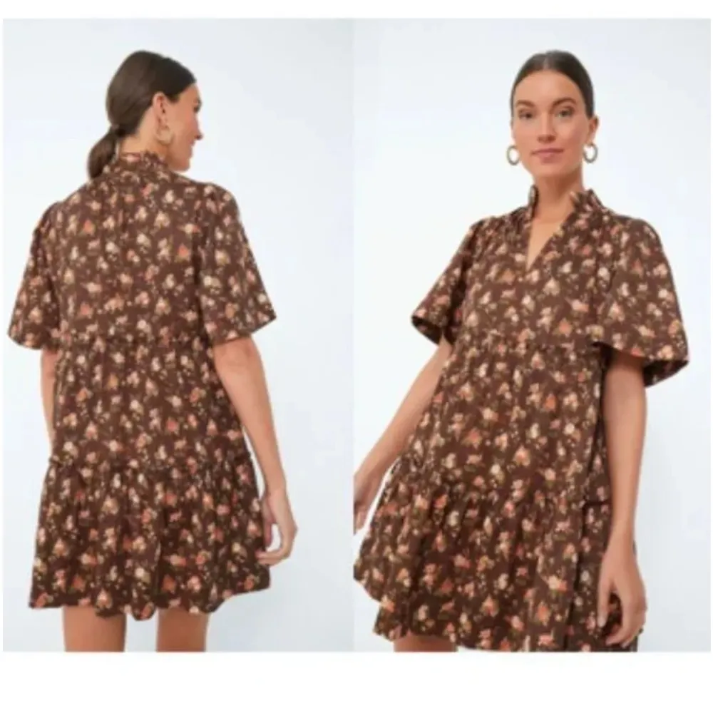Tuckernuck Crawford Dress XXL NWT Rosewood Chintz Floral Tiered Mini Ruffle - Image 5