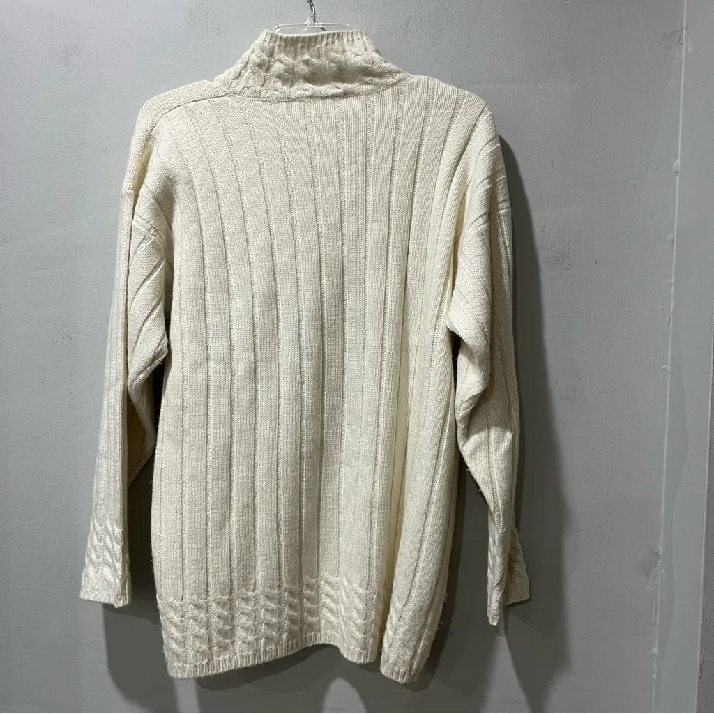 Vintage Betty Barclay Cowl Neck sweater Ivory White Classic Lambswool Acrylic M Size M - Image 9