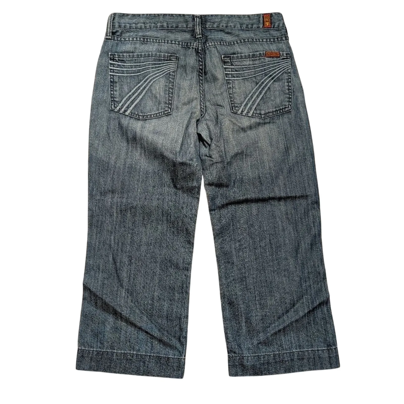 👖7 For All Mankind Womens 28 Dojo Jeans Light Wash Lightweight Crop Capri - Image 2