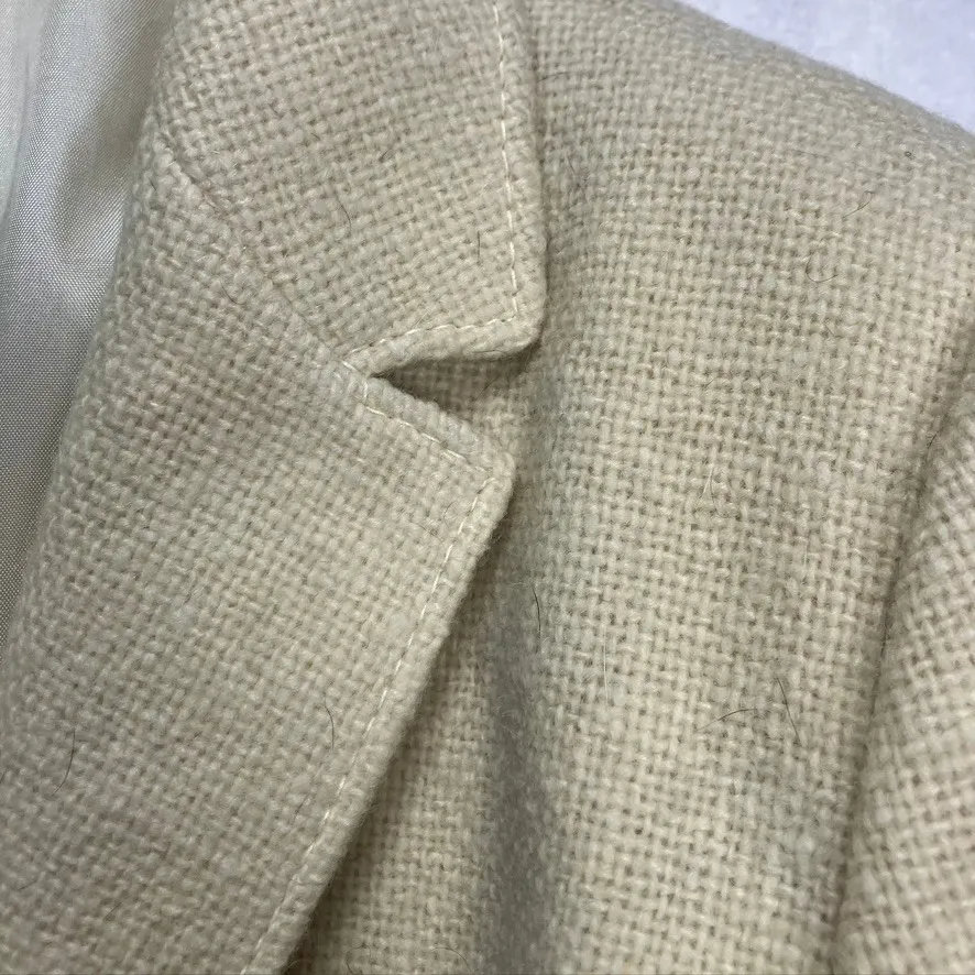 Vintage Dorene Donegal Tweed Wool Blazer Women's 12 Cream Ireland‎ Pure New wool - Image 7