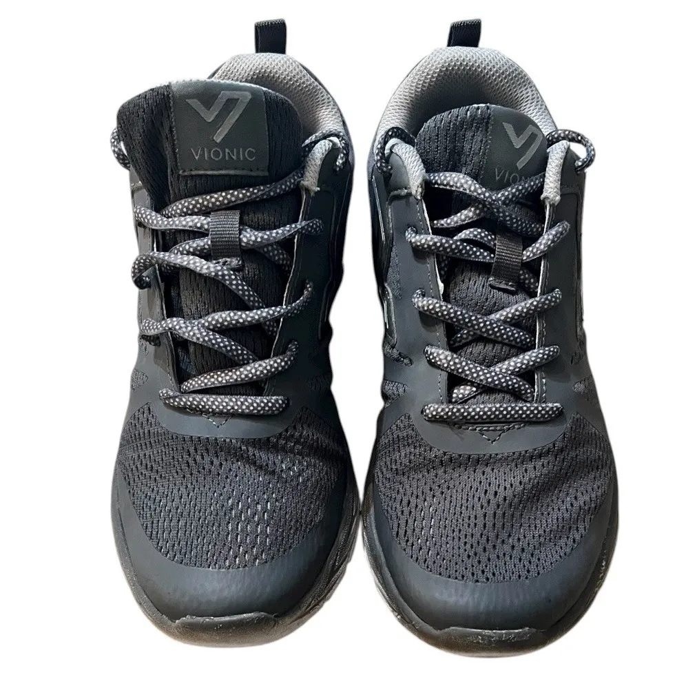 Vionic Womens 335 Miles Walking Shoes Gray‎ Low Top Lace Up 8  GUC Gray - Image 4