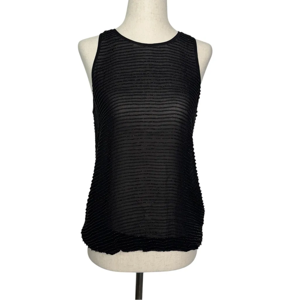 L’Agence Black Beaded Tank Top - Image 4