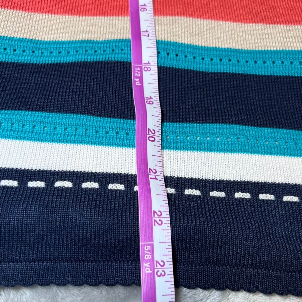 Alfred Dunner Sweater Womens XL Multi Colored Striped Knit Top Acrylic Casual - Image 11